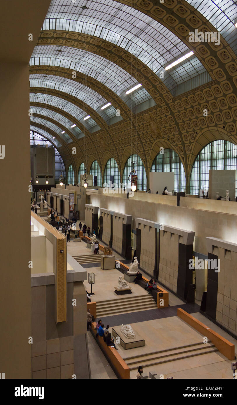 Hall principal, Musée d'Orsay, Paris, France Banque D'Images