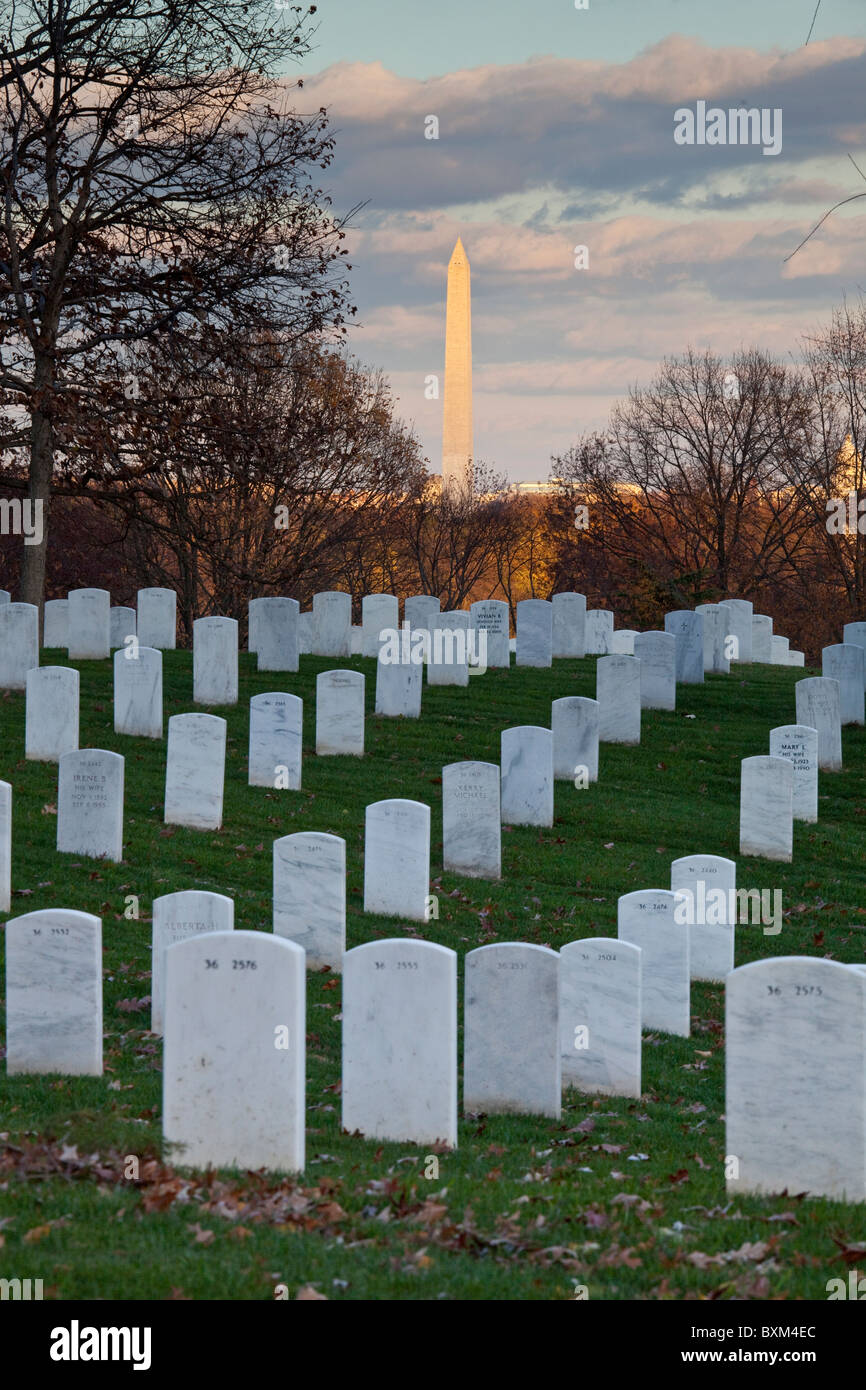 Le Cimetière National d'Arlington, Arlington, VA Banque D'Images