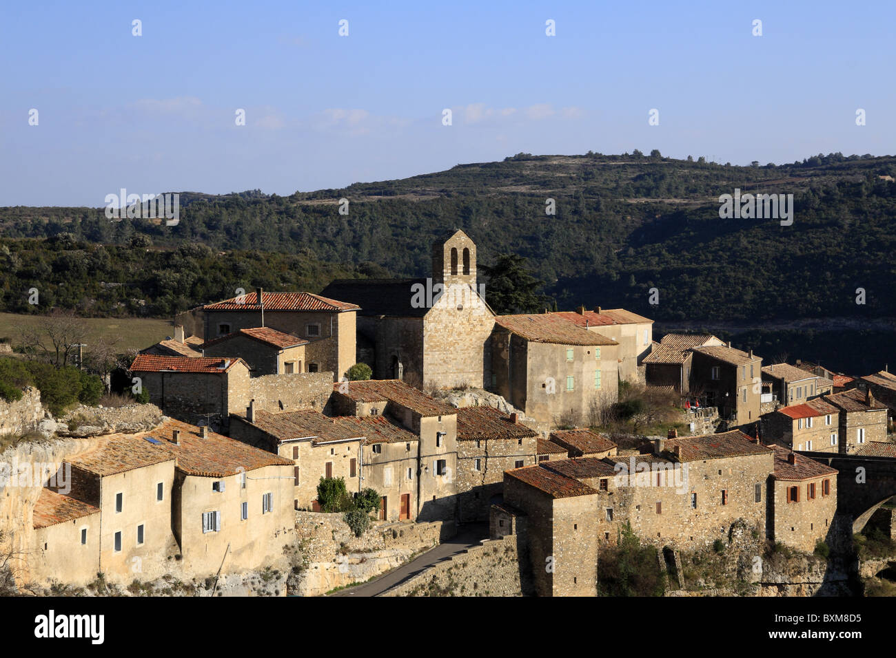 Minerve, village perché et l'un des plus beaux villages de France dans les Gorges de la cesse et Brian. Occitanie, France Banque D'Images