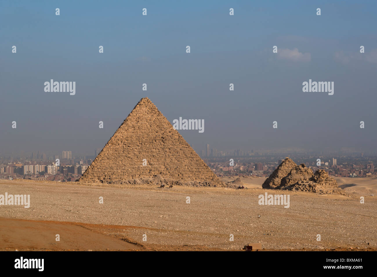 Pyramide Mykérinos Caire Egypte Afrique du Nord Banque D'Images