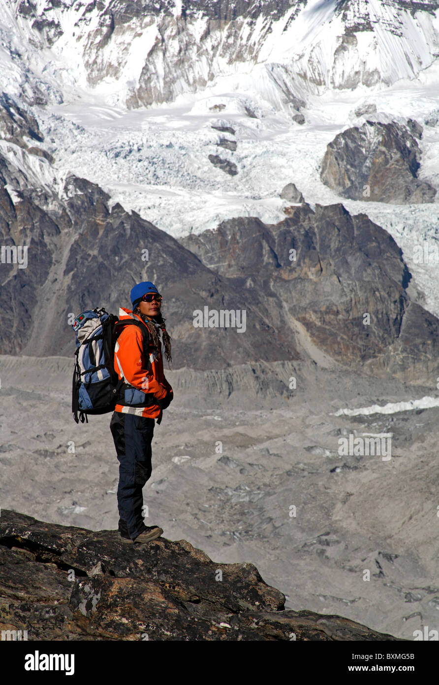 Trekking au camp de base de l'Everest au Népal Banque D'Images Trekking au camp de base de l'Everest au Népal Banque D'Images