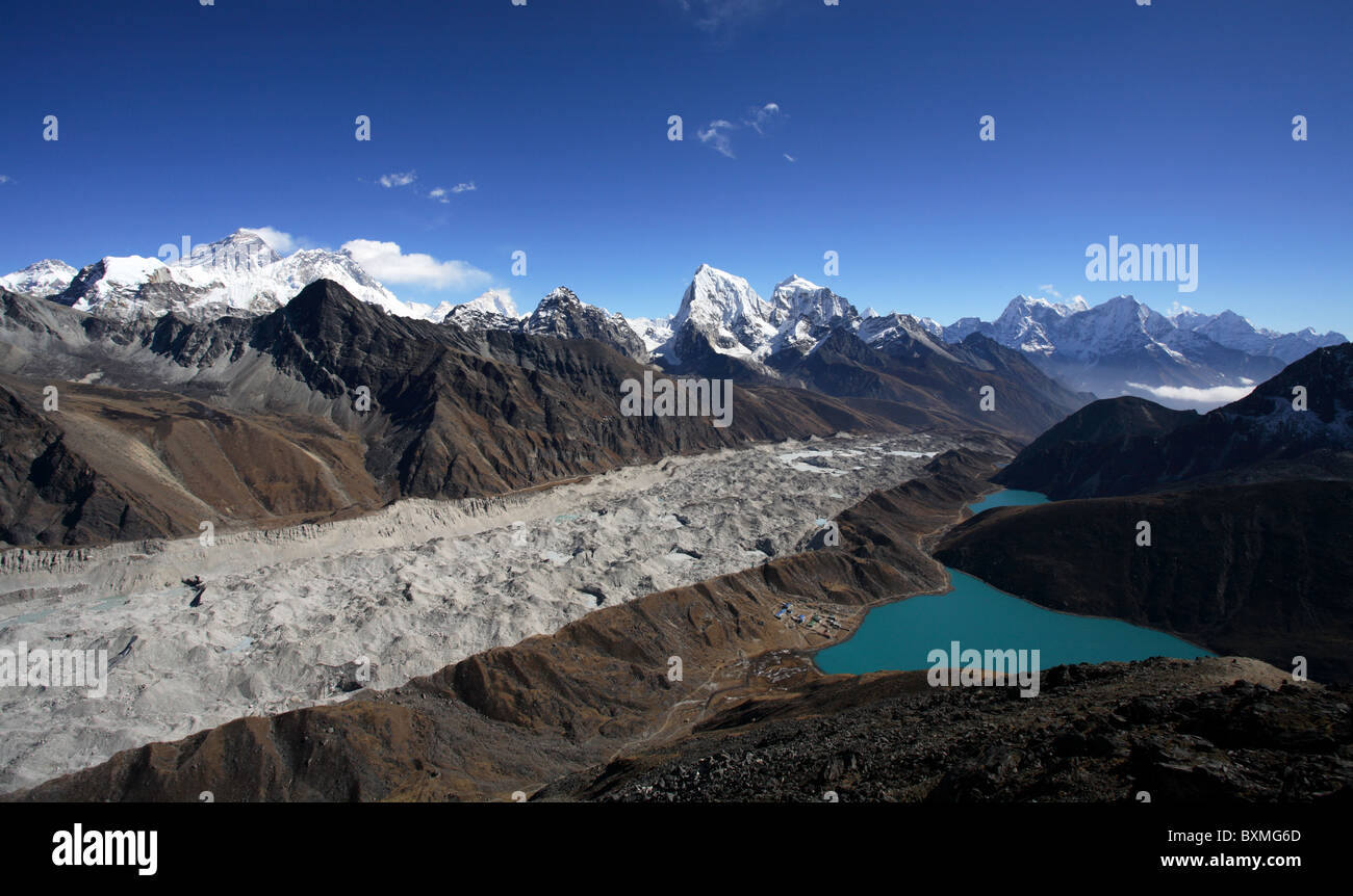 Trekking au camp de base de l'Everest au Népal Banque D'Images