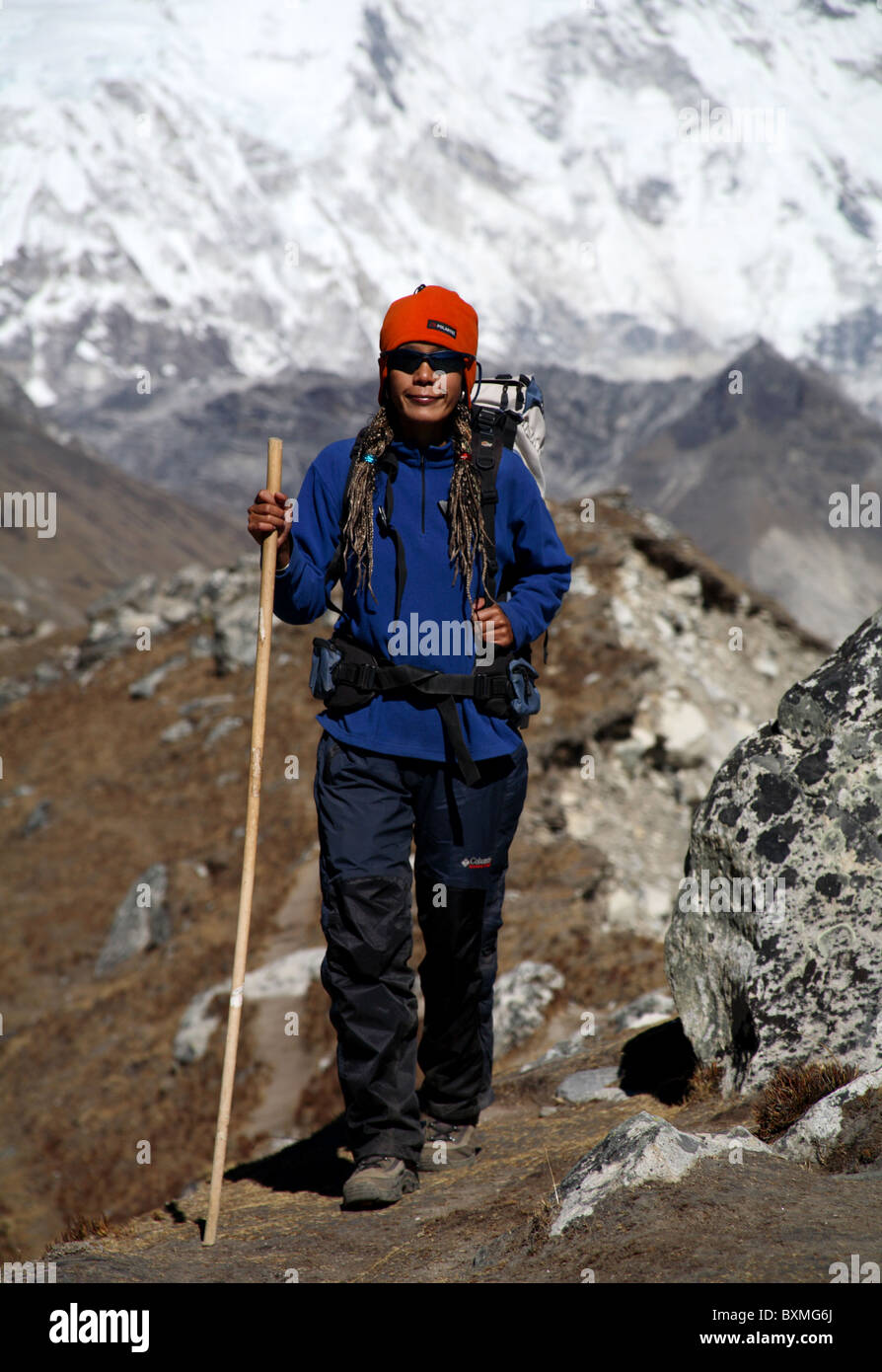 Trekking au camp de base de l'Everest au Népal Banque D'Images Trekking au camp de base de l'Everest au Népal Banque D'Images