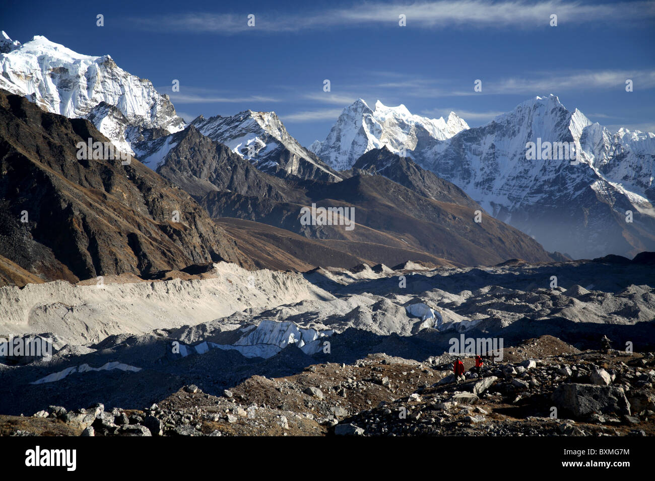 Trekking au camp de base de l'Everest au Népal Banque D'Images