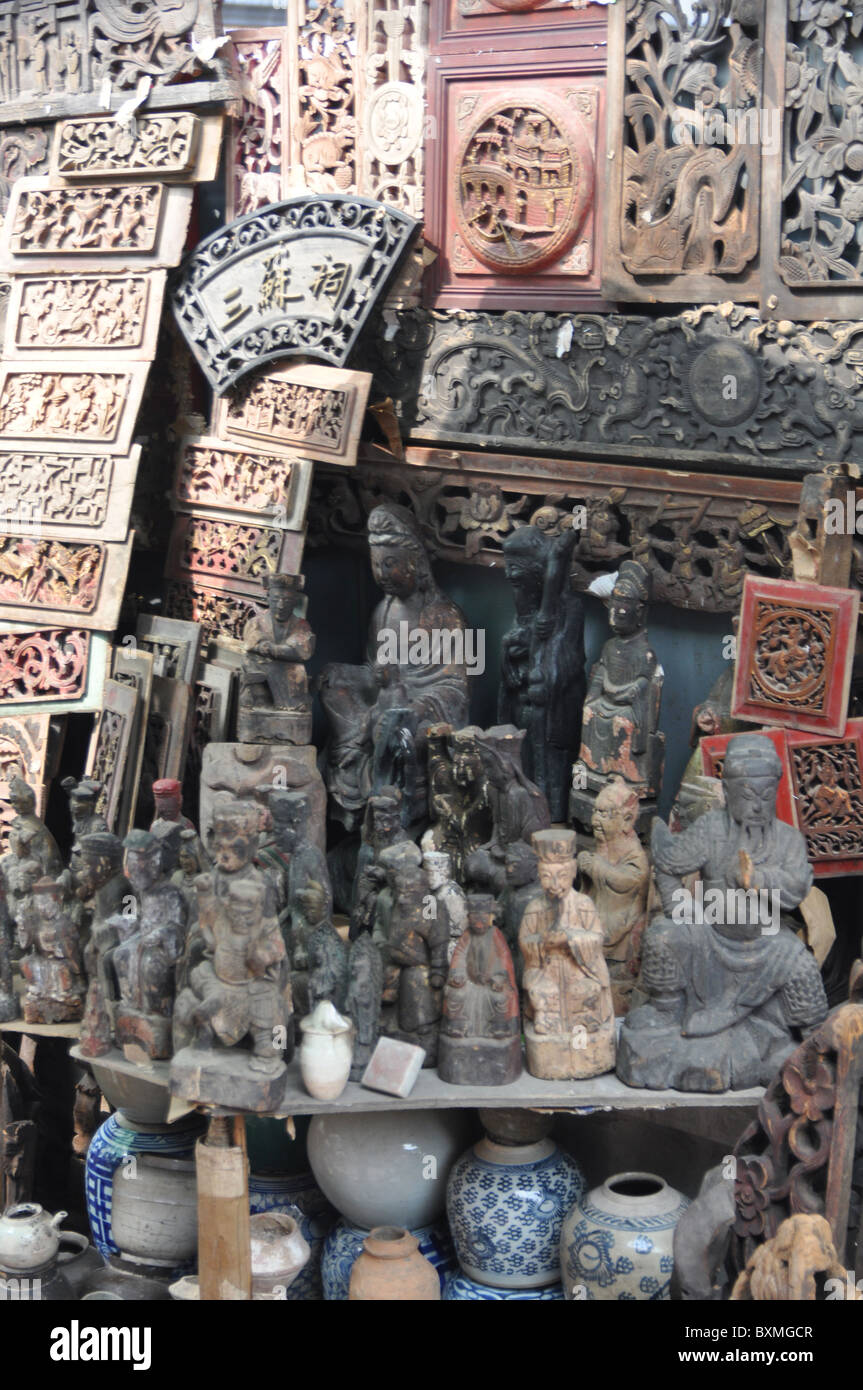 Figures de pierre et des caractéristiques de marché à Beijing, Chine Banque D'Images