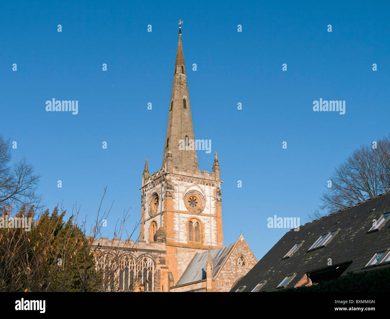 Lieu de sépulture de Shakespeare l'église Holy Trinity Stratford-upon-Avon warwickshire les Midlands England uk. Banque D'Images