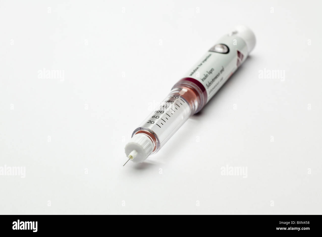 Pré-chargés jetable stylo à insuline. Banque D'Images