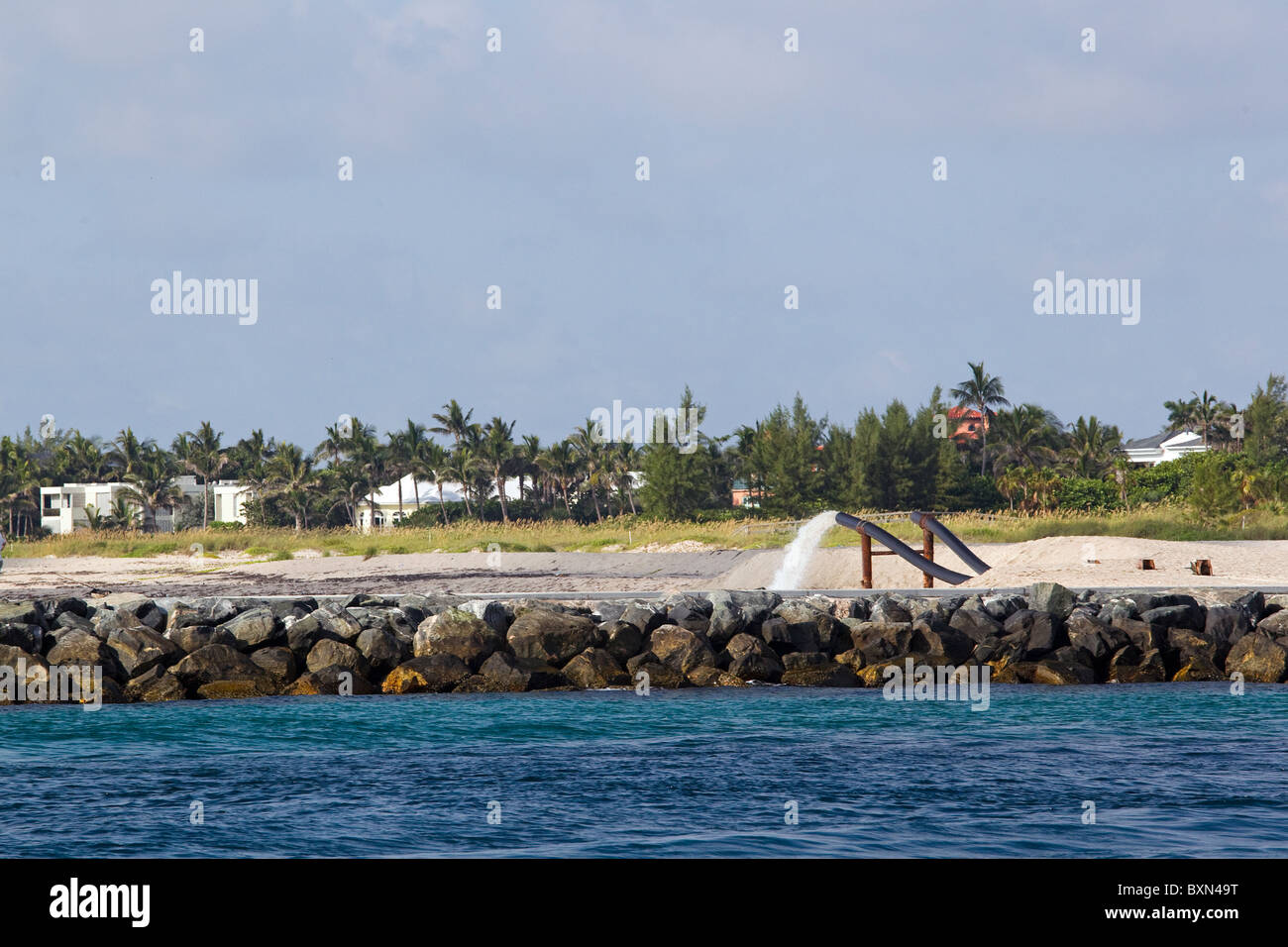 West Palm Beach, en Floride et de dragage de la voie navigable Banque D'Images