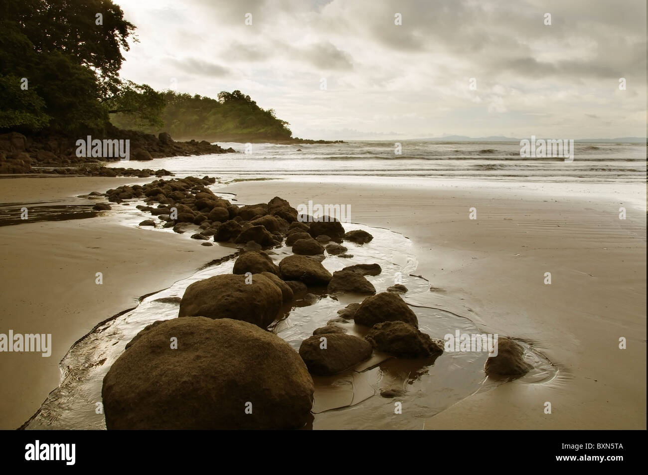 Une côte du Pacifique sur la côte ouest de la péninsule d'Azuero le long de la province de Veraguas Panama. Banque D'Images