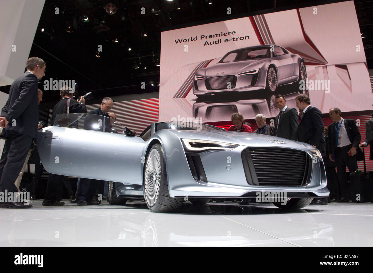 Audi e-tron concept car électrique au 2010 North American International Auto Show Banque D'Images
