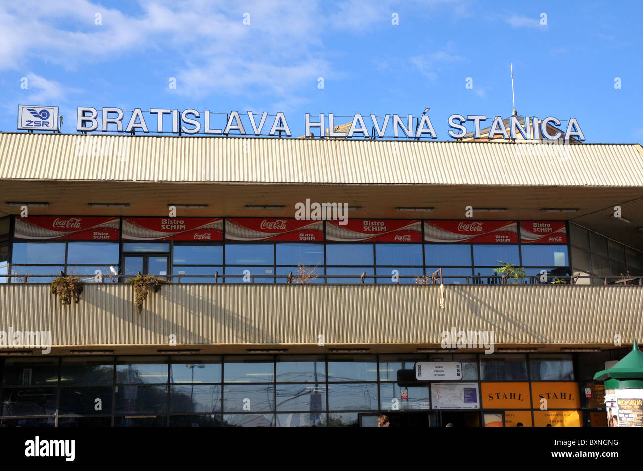 Et de la gare principale de Bratislava, Hlavna Stanica, Bratislava, Slovaquie, Europe Banque D'Images