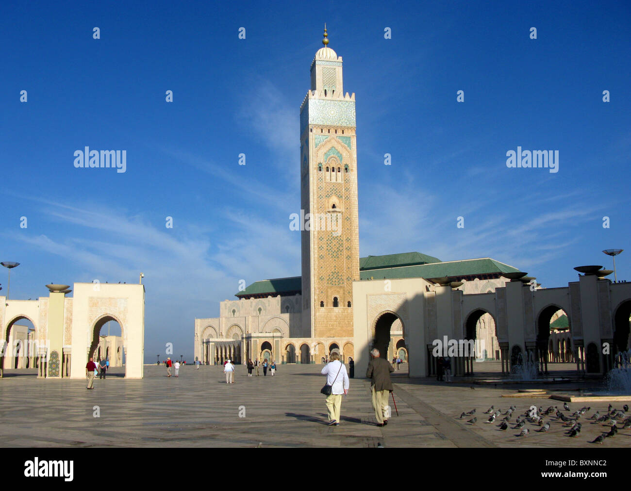 Mosquée Hassan II, le Maroc, l'Afrique du Nord Banque D'Images