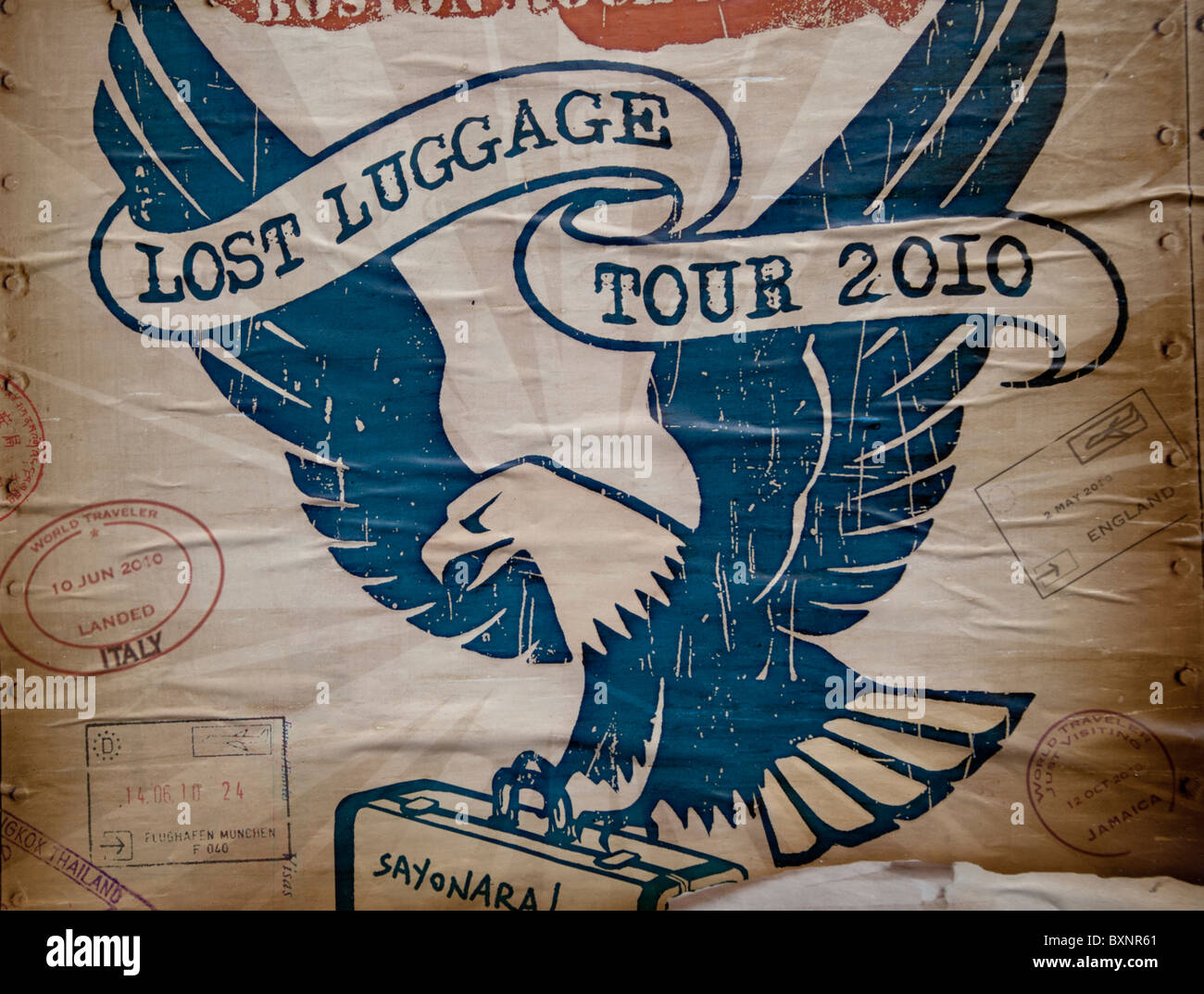 L'affiche de concert à Leipzig, Saxe, Allemagne, Europe Banque D'Images