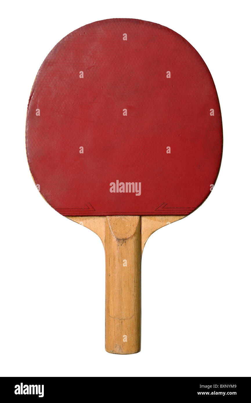 Raquette de tennis de table rouge Banque D'Images