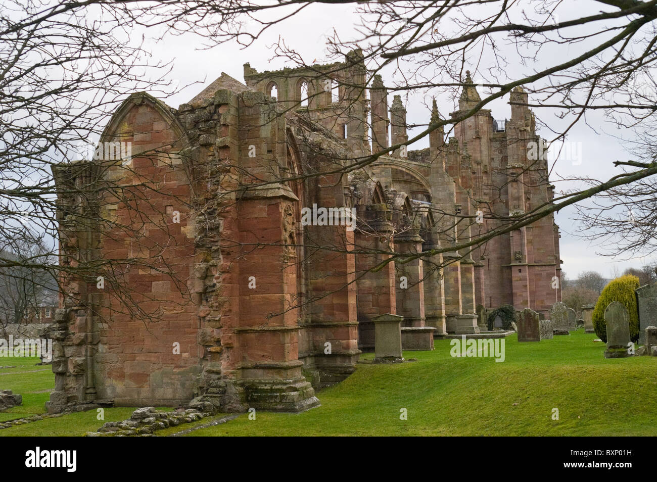 Abbaye de Melrose, en Écosse, Royaume-Uni Banque D'Images