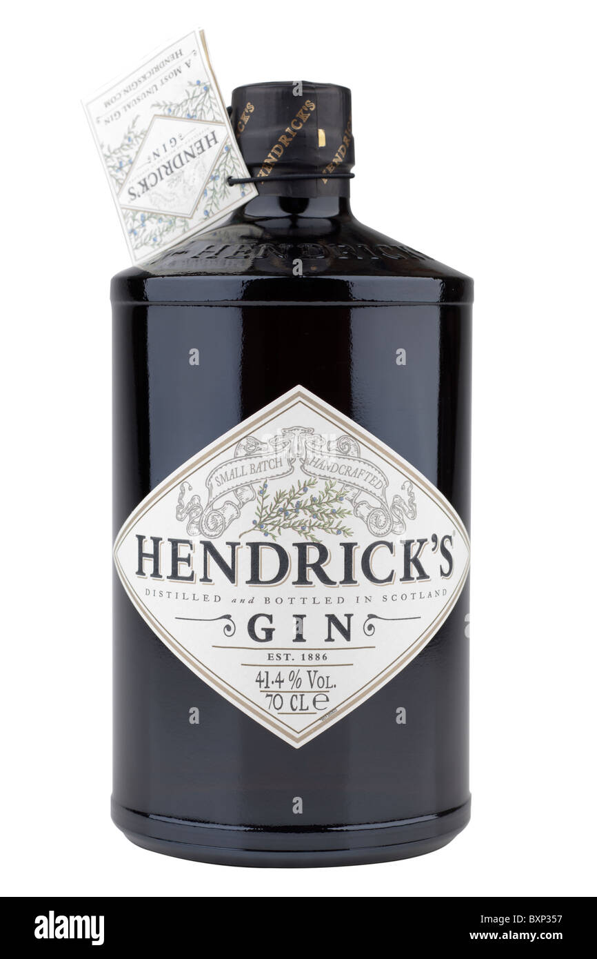 70 cl Bouteille de Hendricks gin distillé 41,4  % d'alcool Banque D'Images