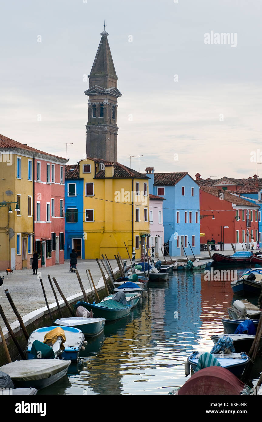 Paysages de l'Île Burano Banque D'Images