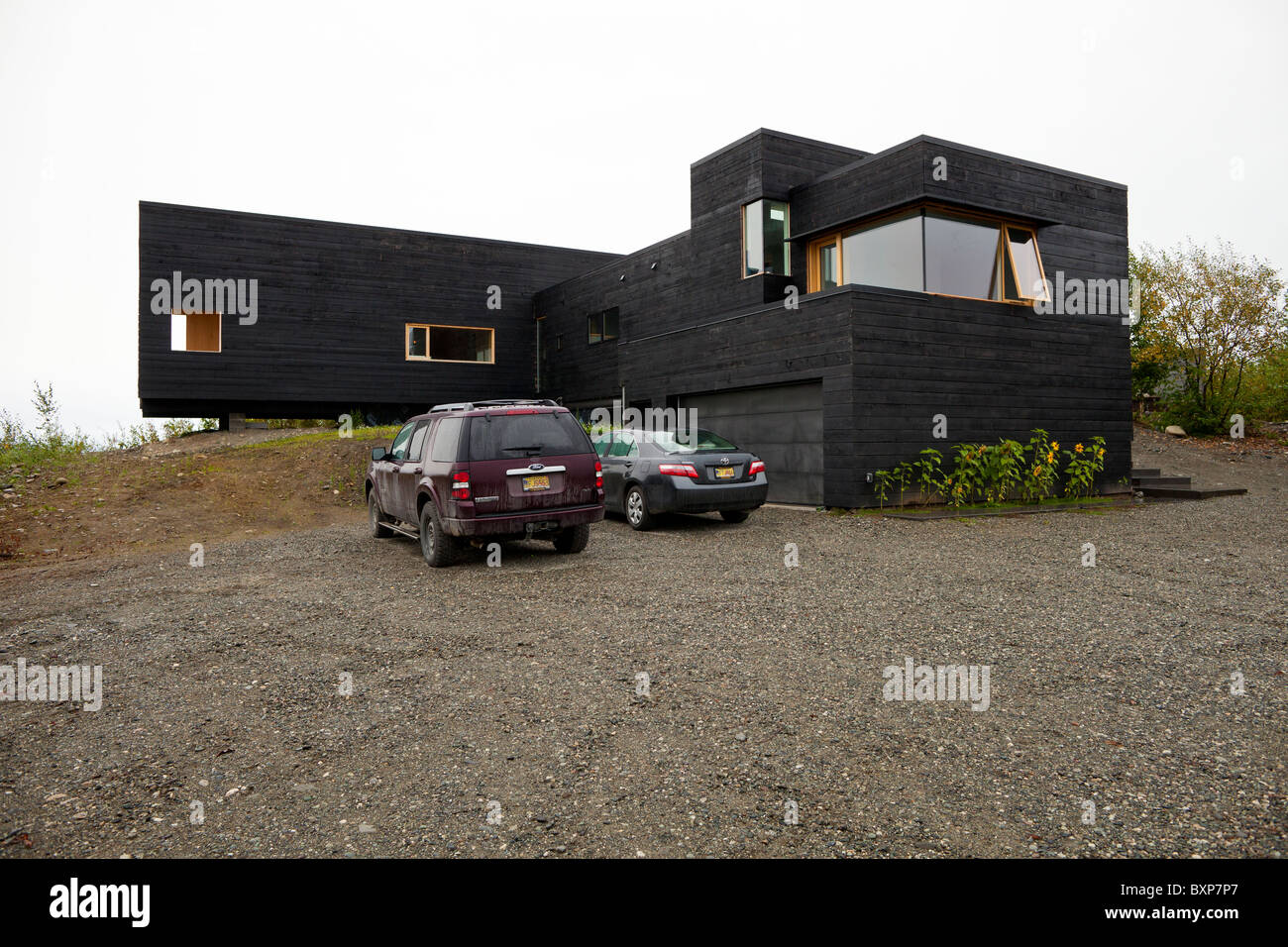 Alaska, Grand Lac, Happy Trails chenil. Martin Buser's home. Banque D'Images