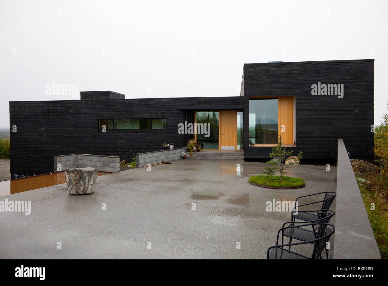 Alaska, Grand Lac, Happy Trails chenil. Martin Buser's home. Banque D'Images