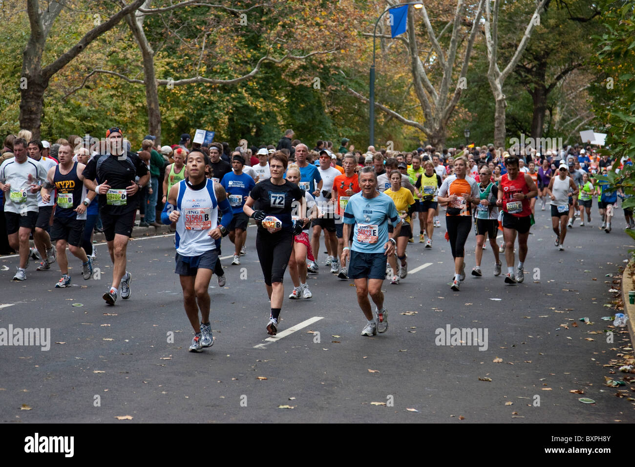 Ossature en compétition dans Central Park en 2009 New York City Marathon Banque D'Images