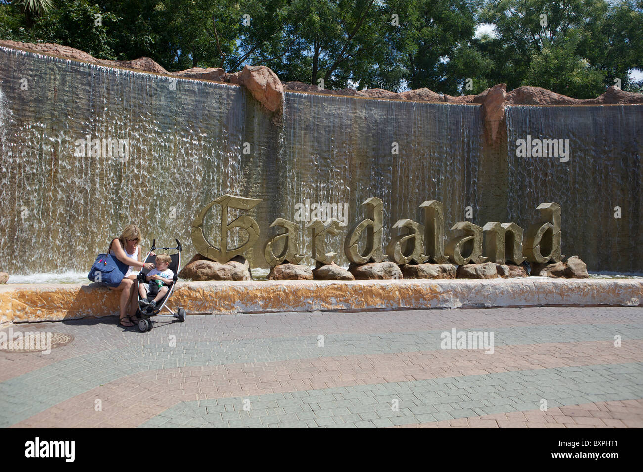 Le parc à thème Gardaland, Peschiera del Garda, Vénétie, Italie Banque D'Images