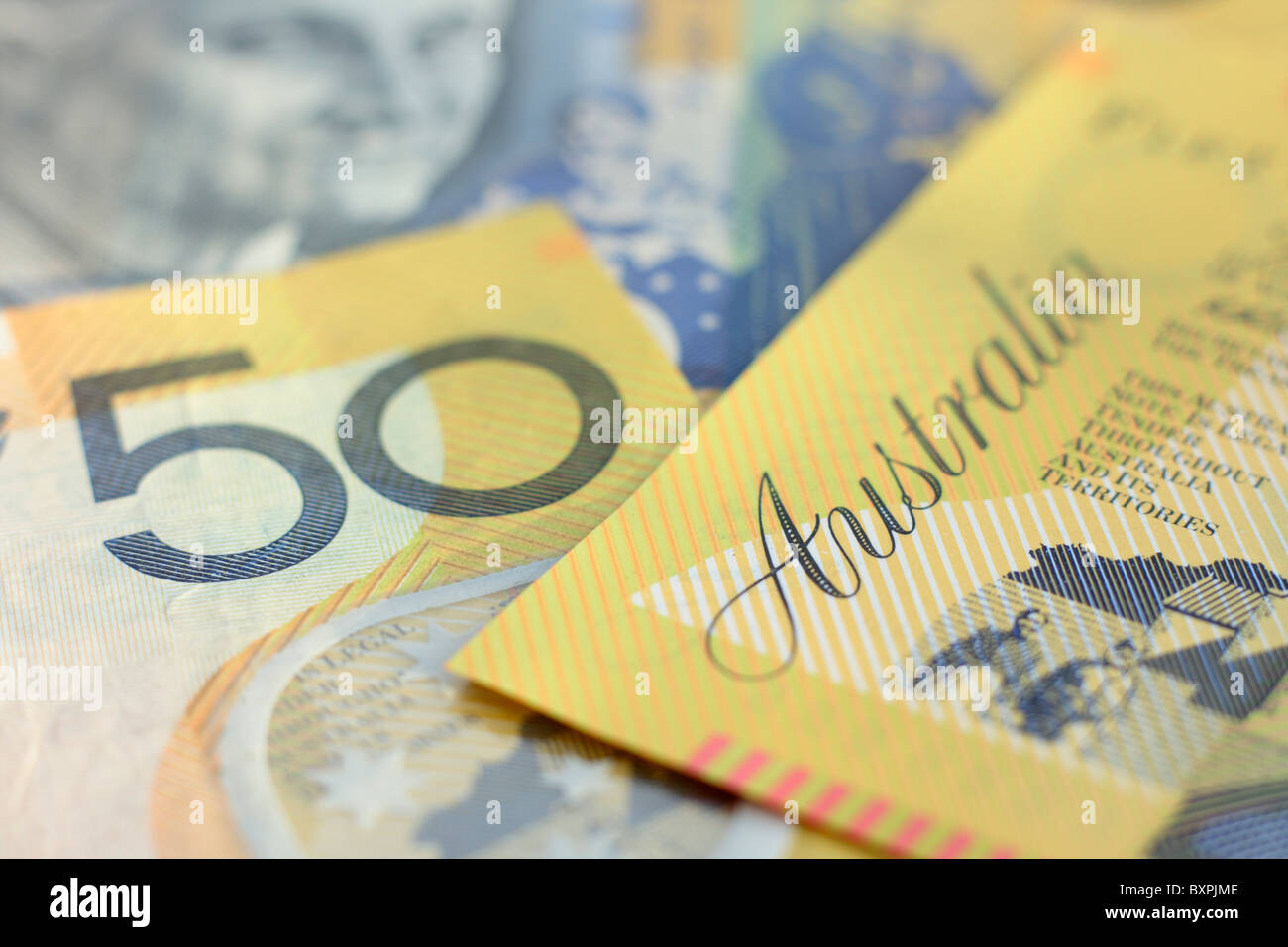 Le projet de loi change l'Australie Banque D'Images
