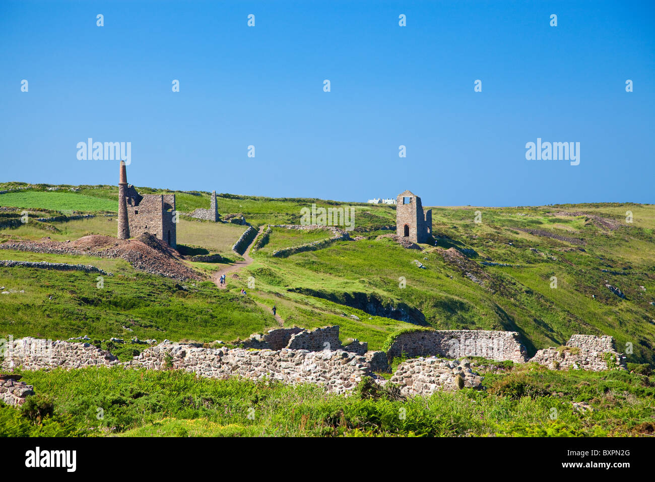 Les mines d'étain, Botallack, Nr St Just, North Cornwall, England, UK Banque D'Images