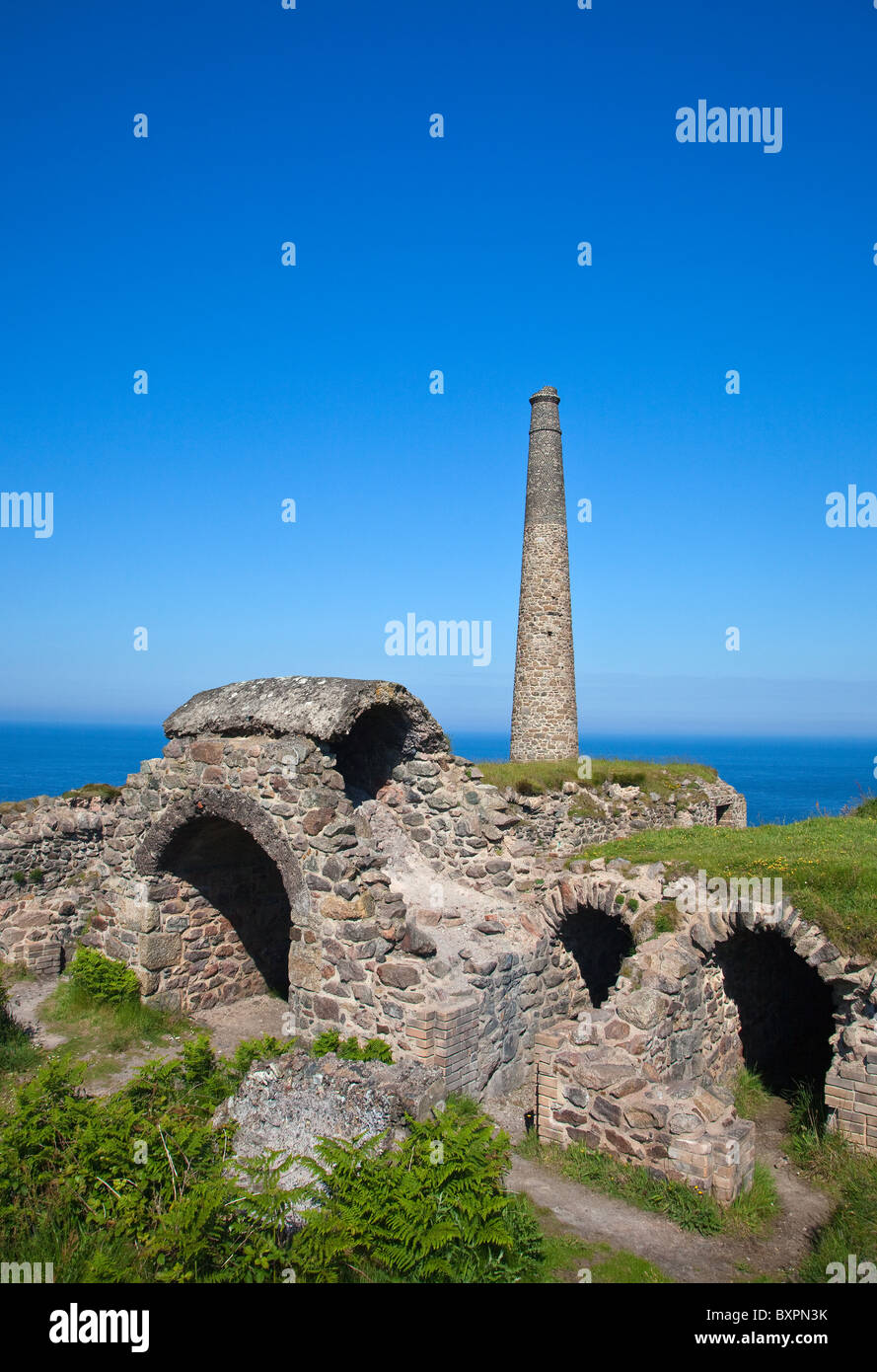 Les mines d'étain, Botallack, Nr St Just, North Cornwall, England, UK Banque D'Images