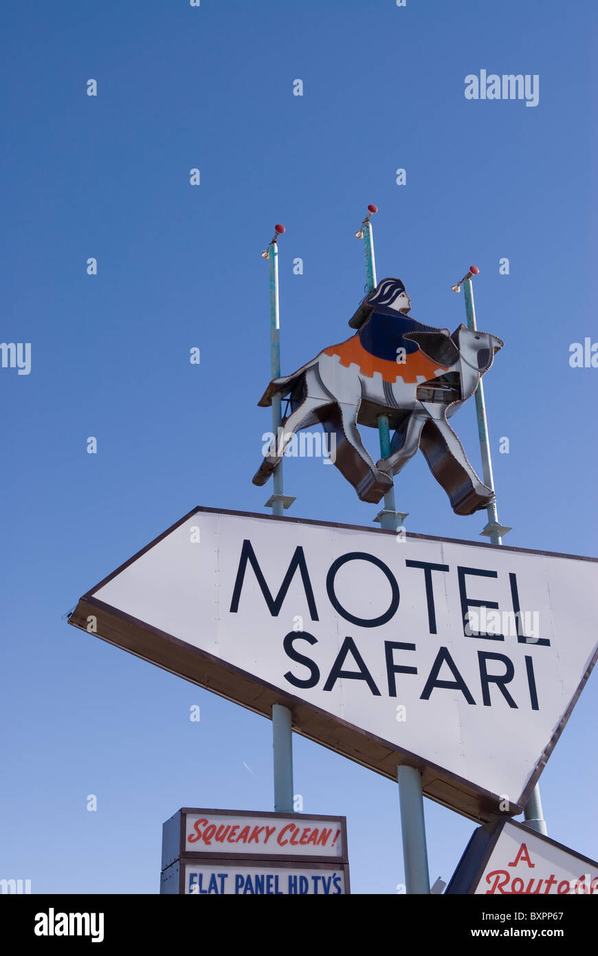 Safari Motel Sign Tucumcari New Mexico USA Banque D'Images