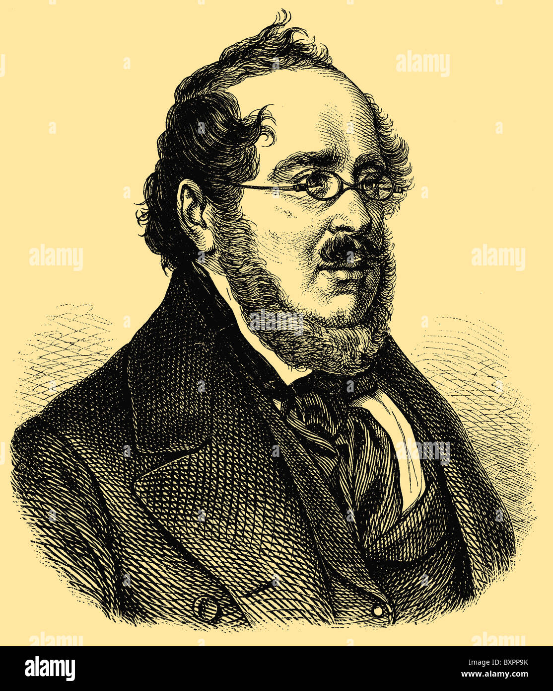Friedrich List (1789-1846), l'économiste allemand Banque D'Images