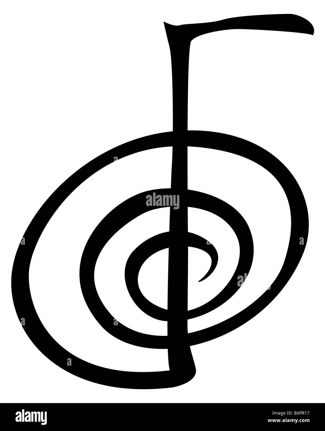 ChoKuRei - Le symbole de puissance dans le Reiki l'un Banque D'Images