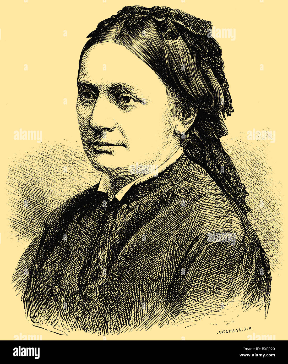 Clara Wieck Schumann (1819-1896), compositeur et pianiste allemand Banque D'Images