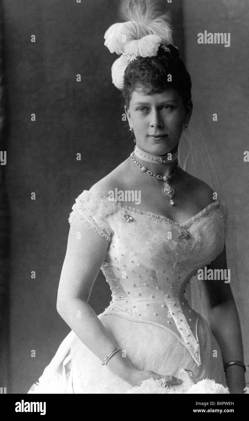 La princesse Mary de teck (1867-1983) épouse du roi George V vers 1895 Banque D'Images
