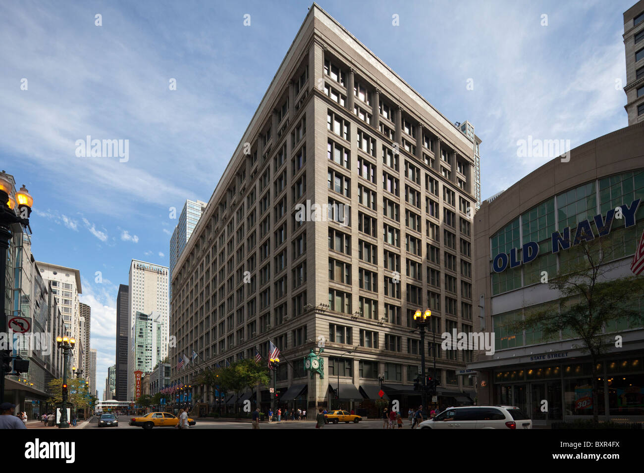 Marshall Field's, Macy's, maintenant department store, State Street, Chicago, Illinois, États-Unis Banque D'Images