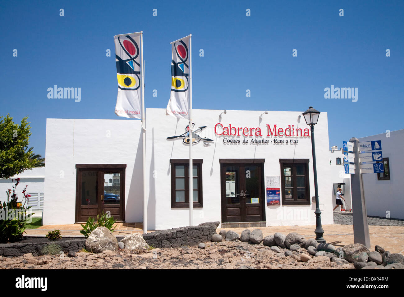 Cabera Medina Location de voitures boutique à Marina Rubicon, Lanzarote Banque D'Images