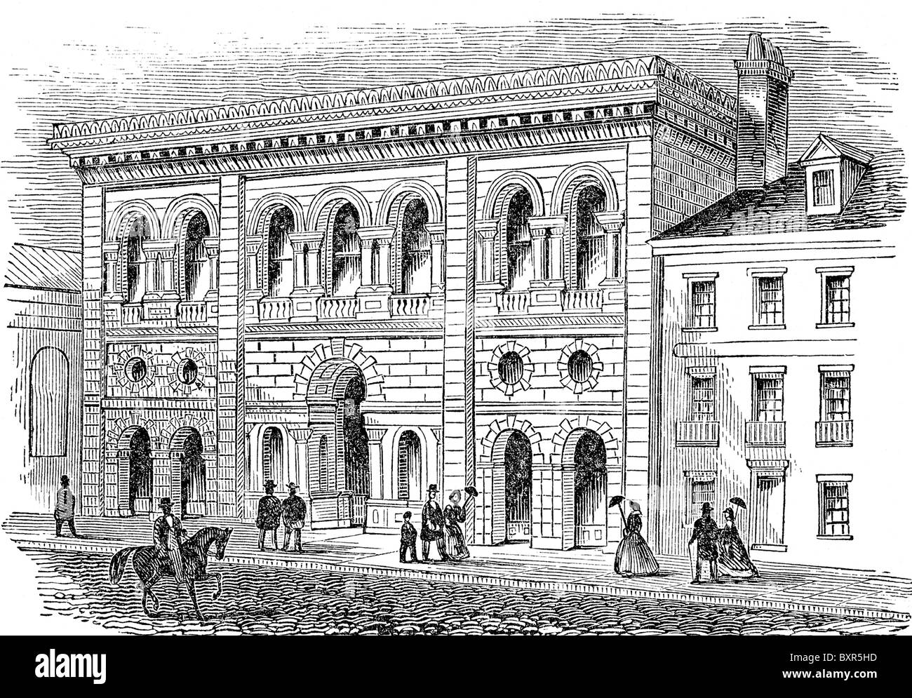 En avril 1860, près de 600 délégués, représentant 32 états, s'est réuni à l'Institut de la Caroline du Sud (en photo ici) à Charleston. Banque D'Images