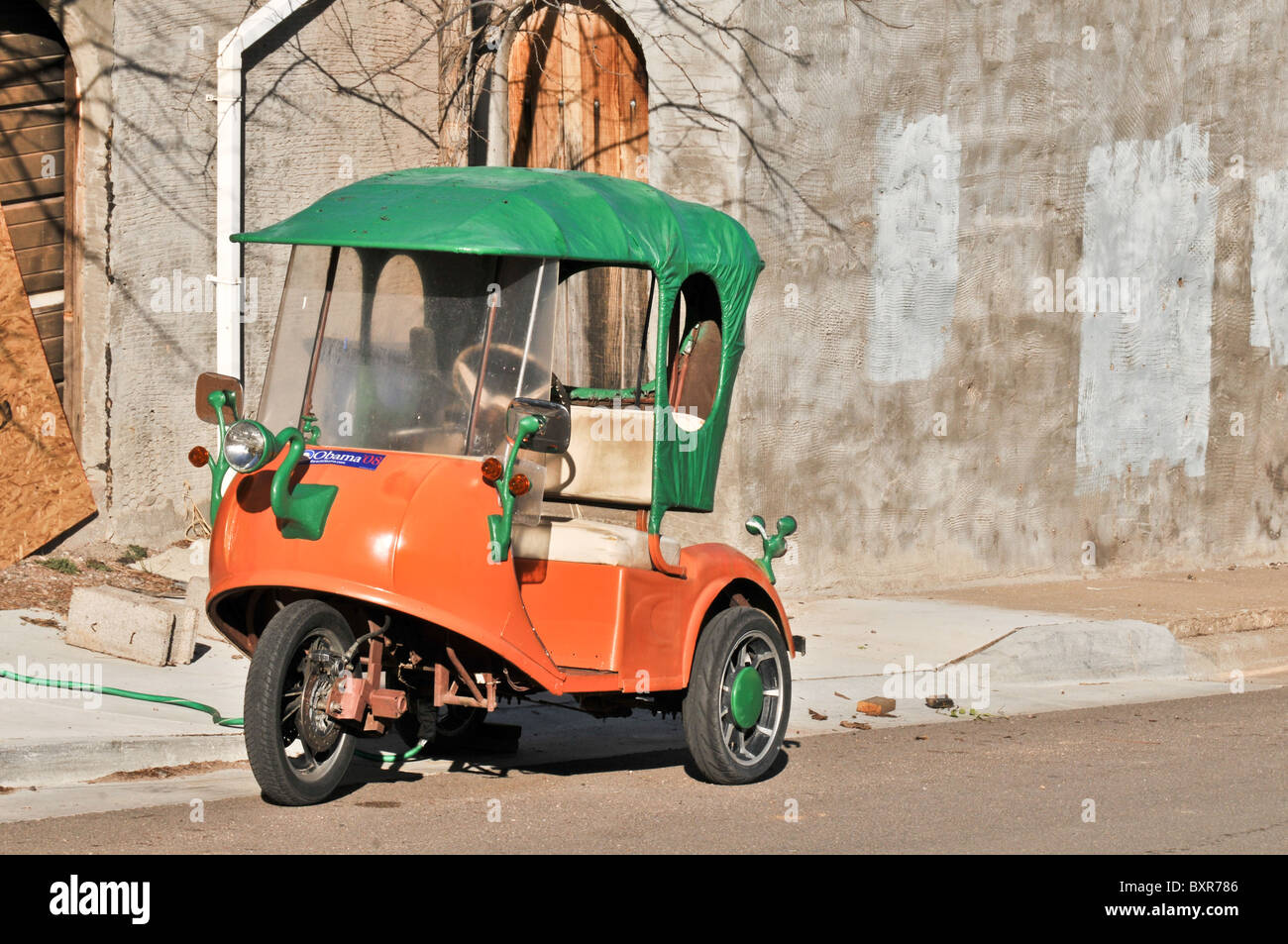 Colorés, tricycle lunatique dans Silver City, Nouveau Mexique Banque D'Images
