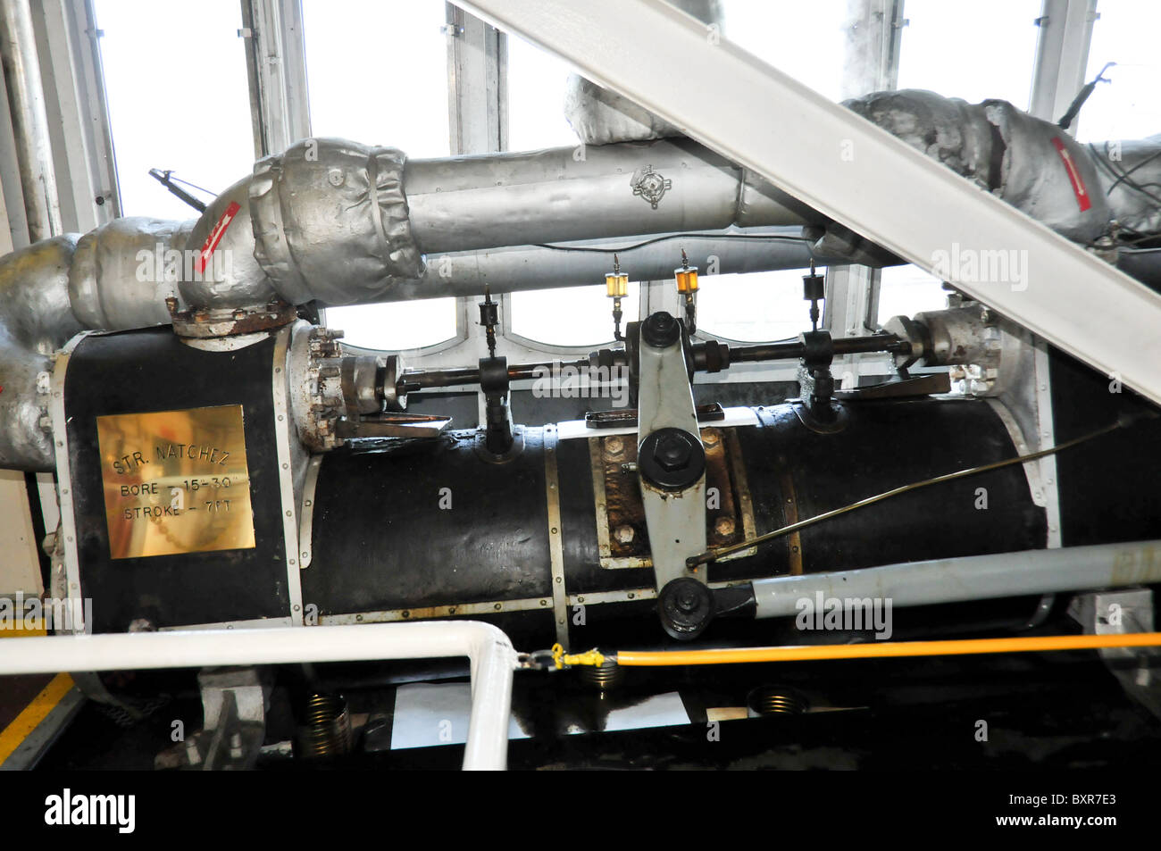 La section haute pression de Natchez Riverboat moteur à vapeur, Mississippi, New Orleans, Louisiane Banque D'Images