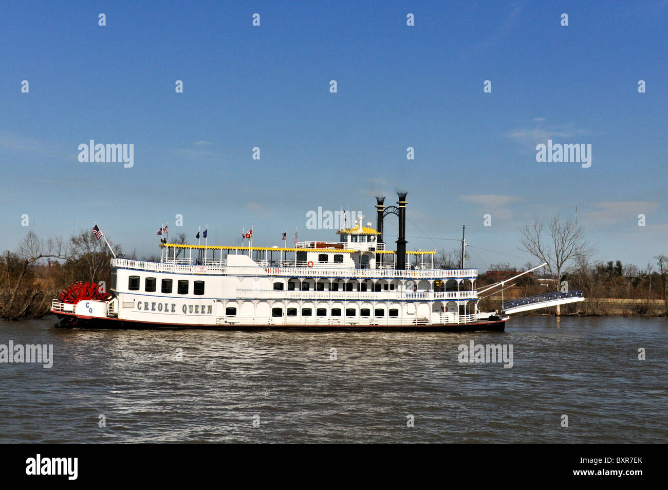 Creole Queen, bateau à aubes Mississippi River, New Orleans, Louisiane Banque D'Images