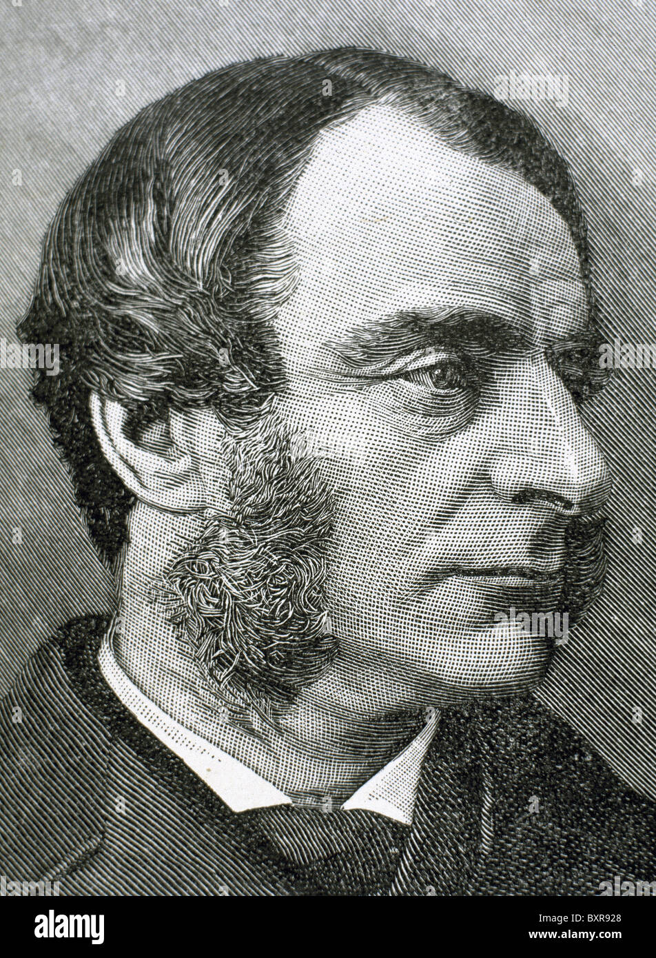 Kingsley, Charles (1819-1875). L'écrivain et historien britannique. La gravure. Banque D'Images