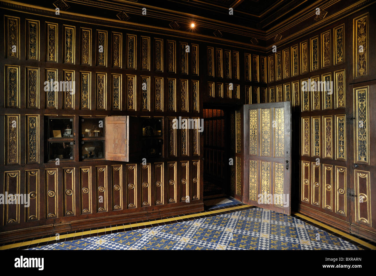 France, Vallée de la Loire, Blois, intérieur du château, salle Caterina de Médicis Banque D'Images