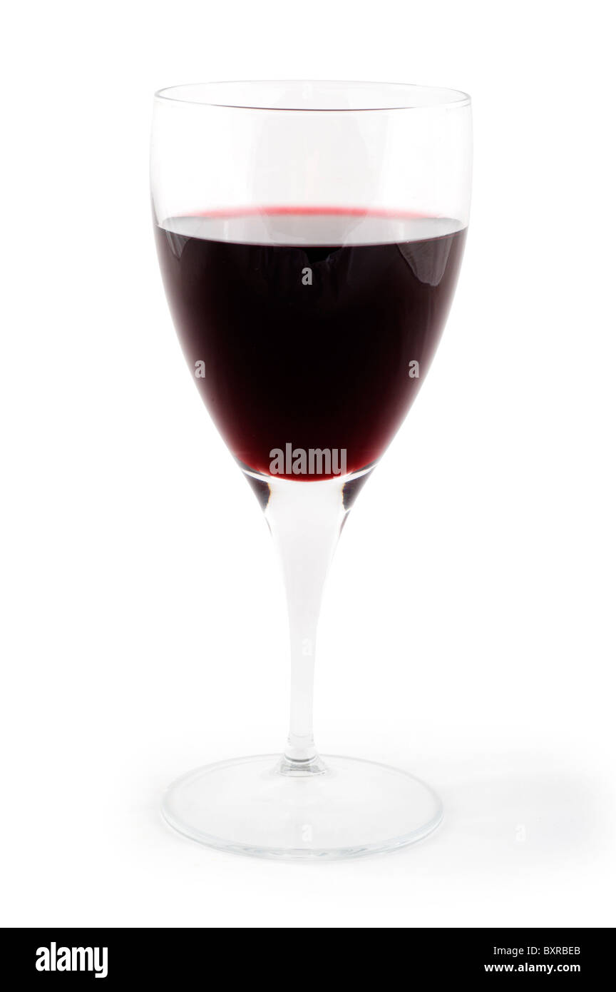 Verre de vin rouge, UK Banque D'Images