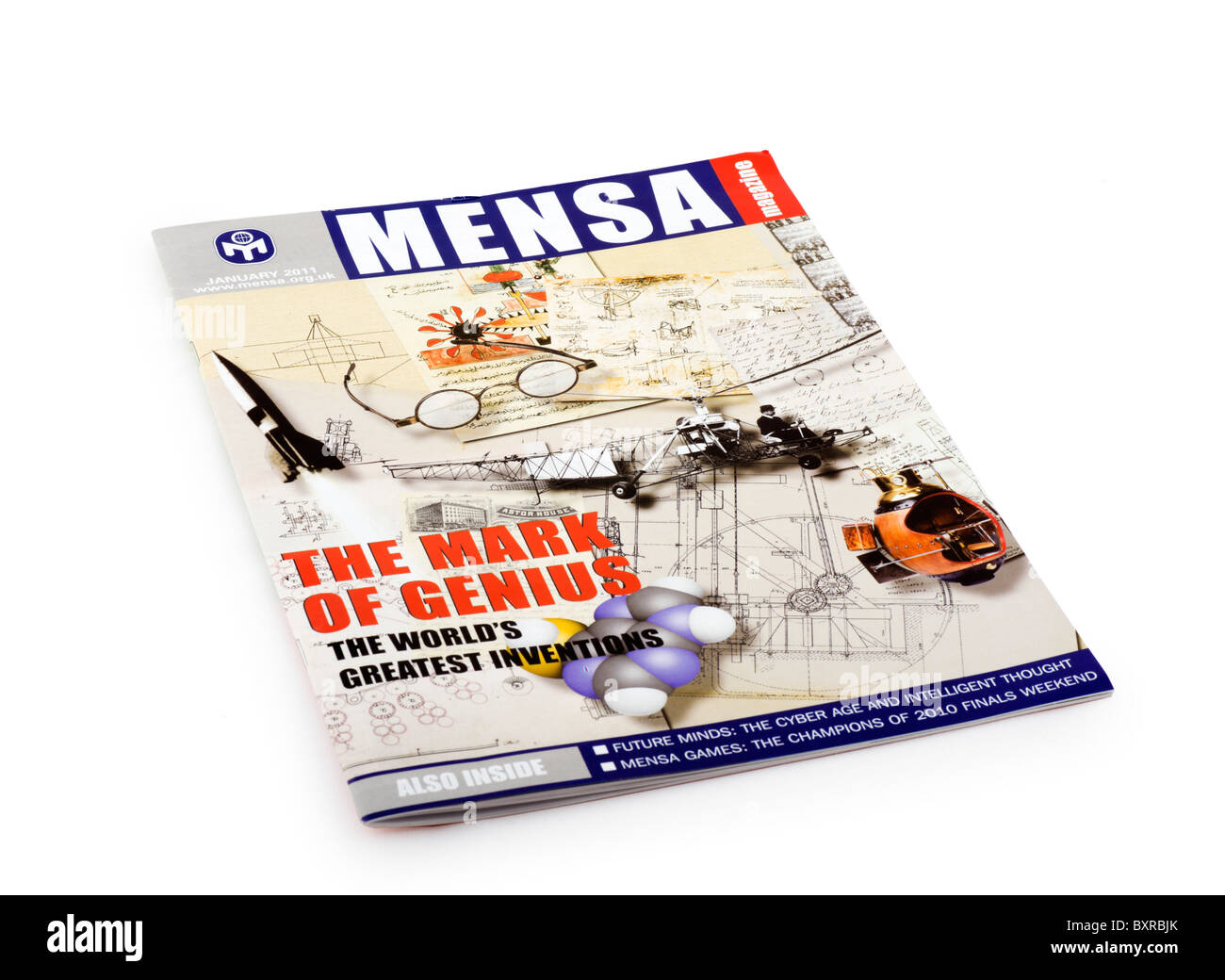 Le magazine mensuel de Mensa (la haute société IQ), Royaume-Uni Banque D'Images