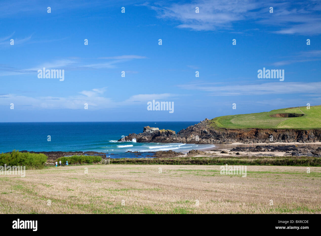 The Trevone Bay, North Cornwall, UK Banque D'Images