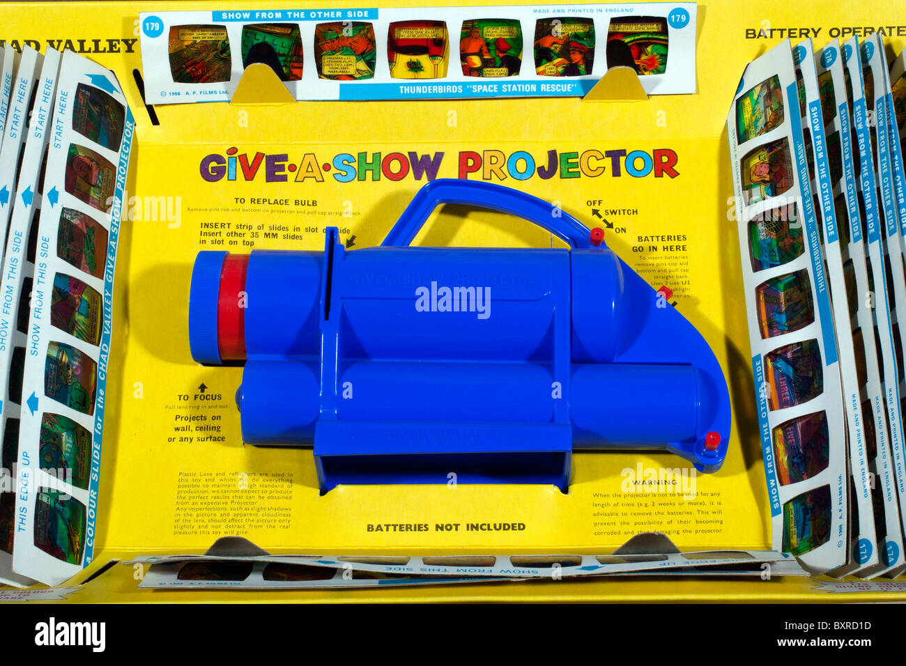 Chad Valley "donner un show' Projecteur définie à partir de1966 avec 'Thunderbirds' photo diaporama Banque D'Images