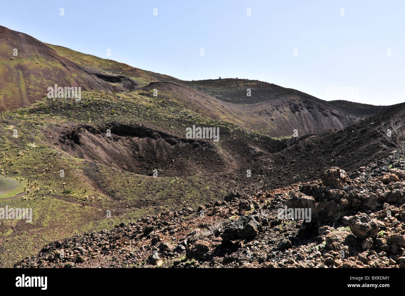 L'intérieur d'El Pinacate, cône de cendres de la Réserve de biosphère El Pinacate, Sonora, Mexique Banque D'Images