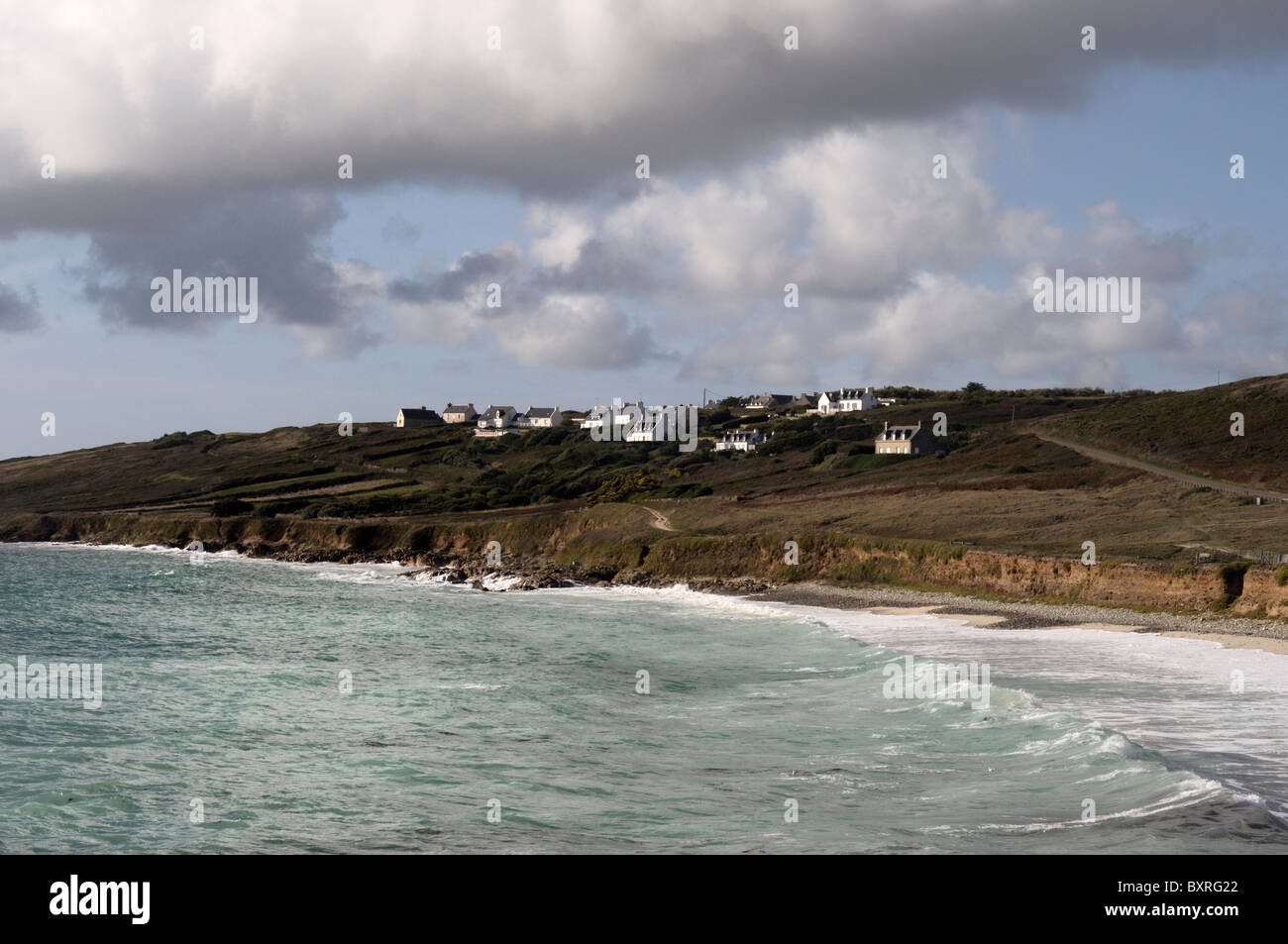 Vue côtière en Bretagne, France. Banque D'Images