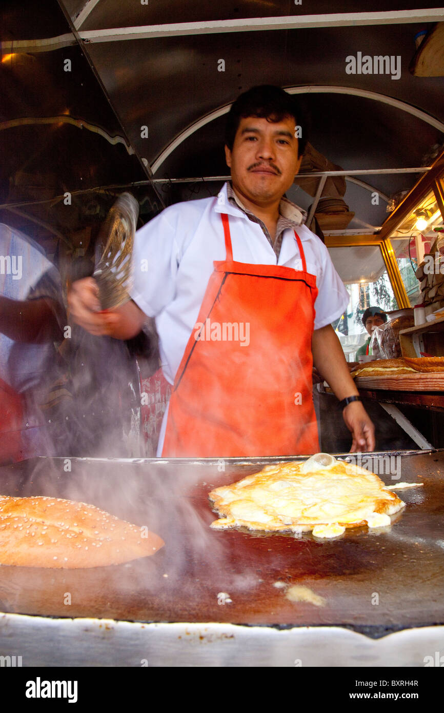 Tortas panier dans la ville de Mexico, Mexique Banque D'Images