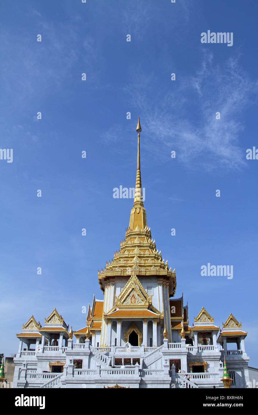 Wat Traimit, le Temple du Bouddha d'or à Bangkok, Thaïlande Banque D'Images