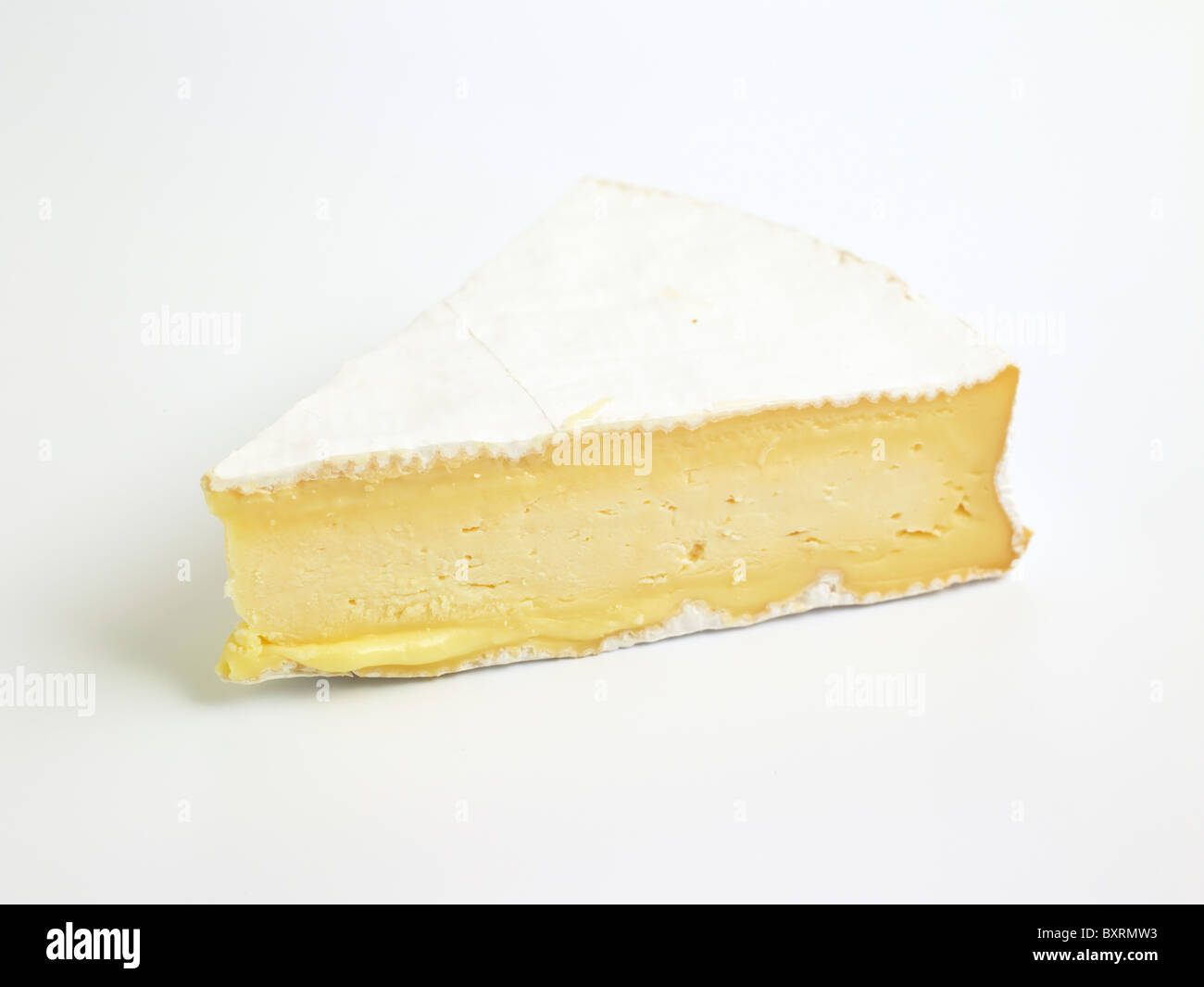 French Brie de Nangis fromage au lait de vache, close-up Banque D'Images